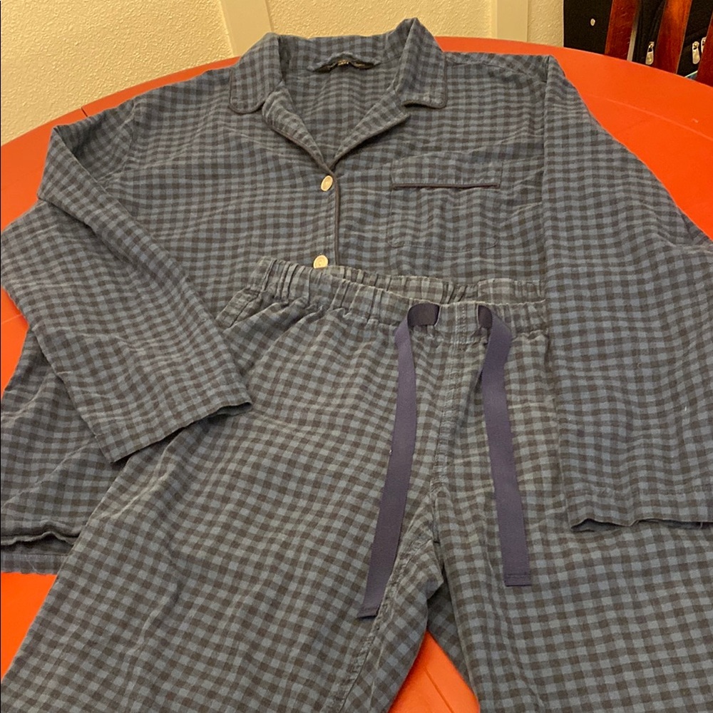 Blue Checkered Pajamas
